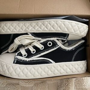Stylish Black and White Kids Sneakers